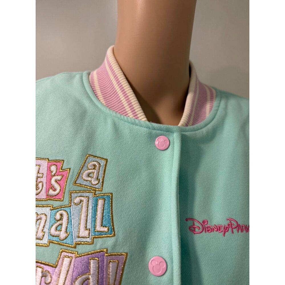 WDW Parks Stoney Clover Lane "It's a Small World" Letterman Jacket- Size Medium - Picture 7 of 10